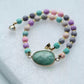 Colorful Lava Rock Necklace Chocker with Magnet Buckle for Pet Crystal Healing Bulk Wholesale