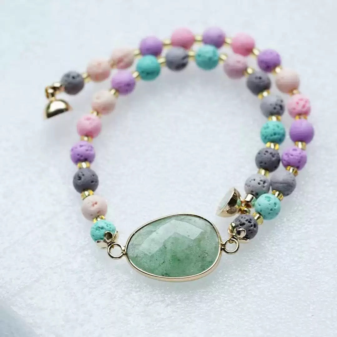 Colorful Lava Rock Necklace Chocker with Magnet Buckle for Pet Crystal Healing Bulk Wholesale