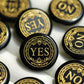 25mm Natural Crystal YES/NO Decision Coin Crystal Healing Bulk Wholesale