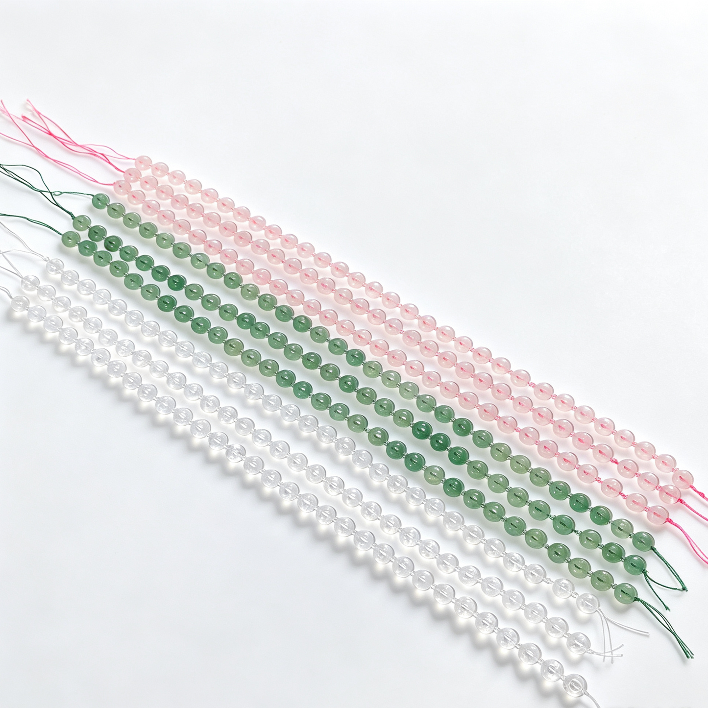 38cm Natural Crystal Drilled Donut Shape String Crystal Healing Bulk Wholesale
