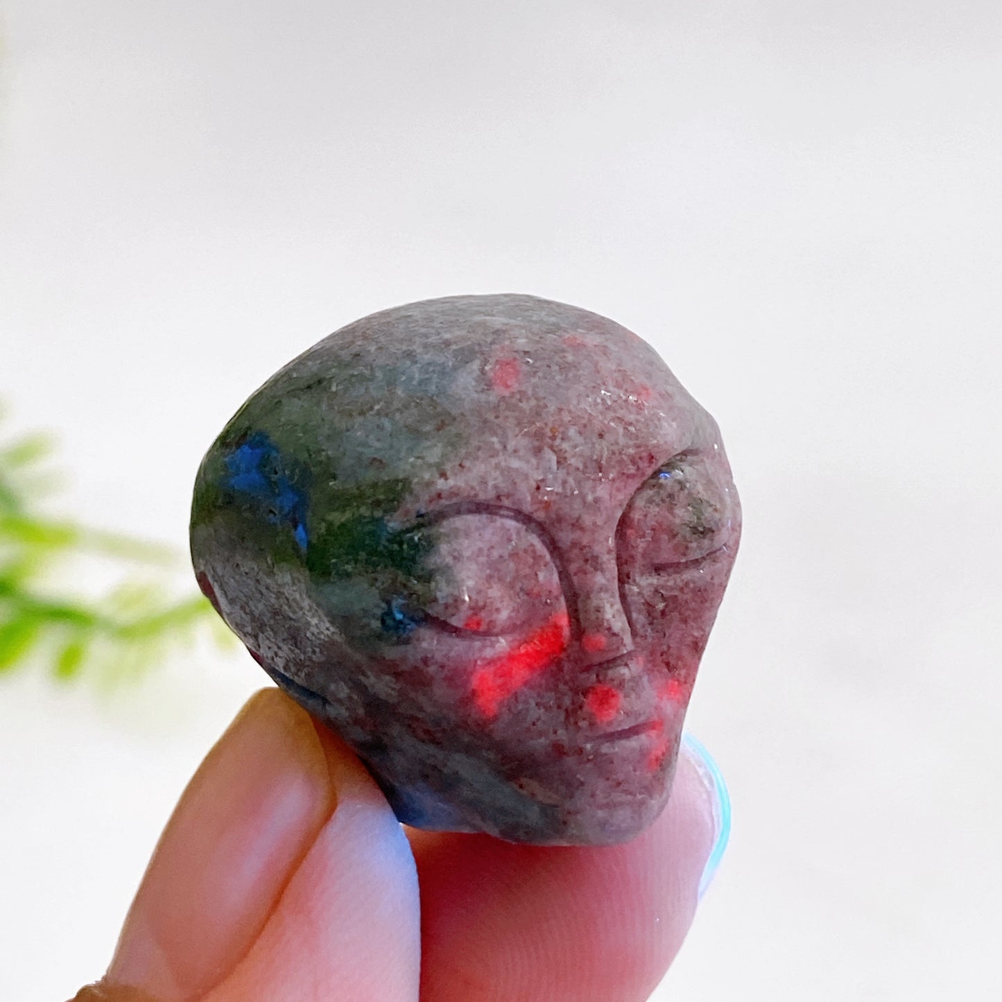 1.0" Crystal Alien Skulll Carving Crystal Healing Bulk Wholesale