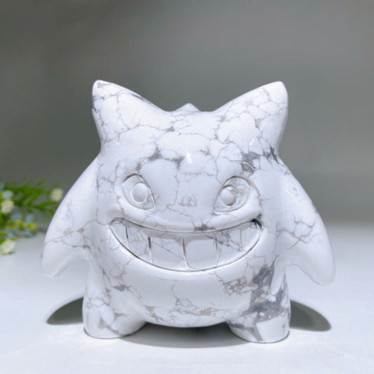 4.3" Howlite Gengar Carving Crystal Healing Bulk Wholesale