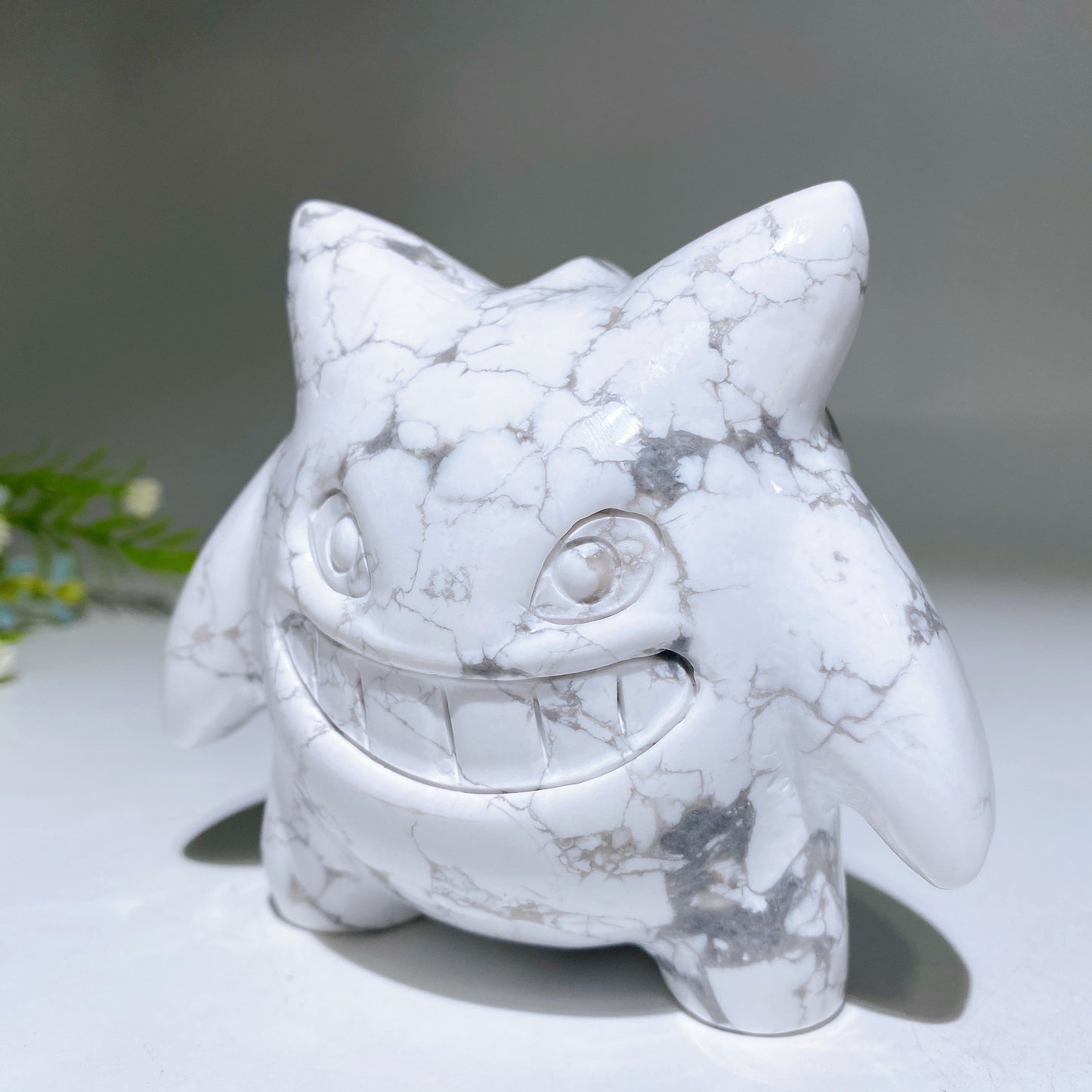 4.3" Howlite Gengar Carving Crystal Healing Bulk Wholesale
