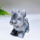 2.3" Natural Crystal Yorkshire Terrier Dog Carving Crystal Healing Bulk Wholesale