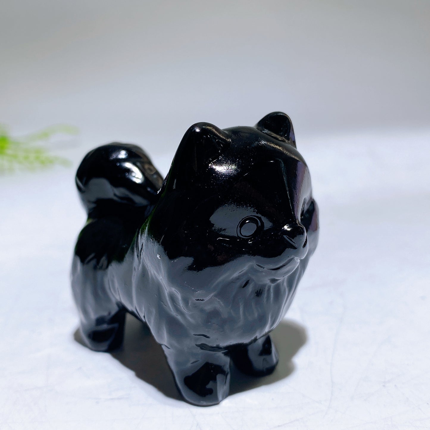 2.2" Naturla Crystal Pomeranian Dog Carving Crystal Healing Bulk Wholesale
