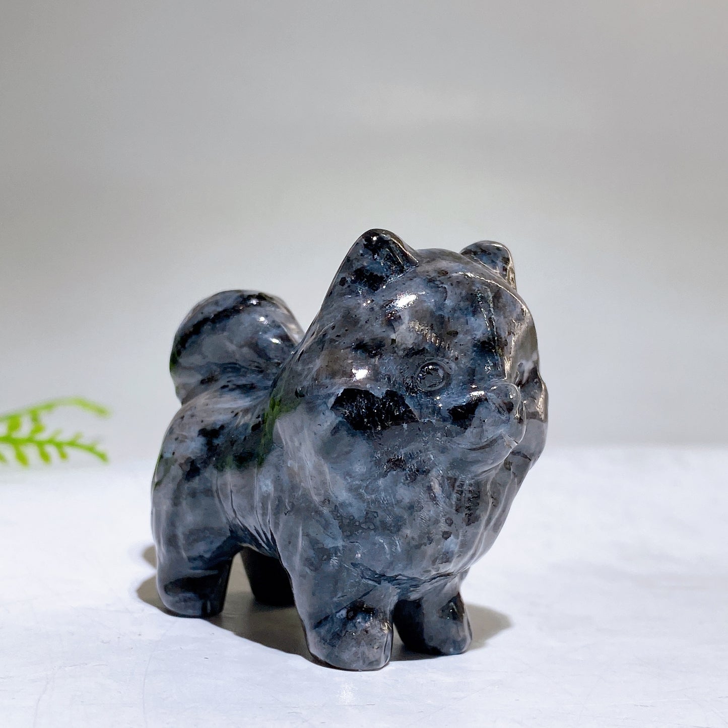 2.2" Naturla Crystal Pomeranian Dog Carving Crystal Healing Bulk Wholesale