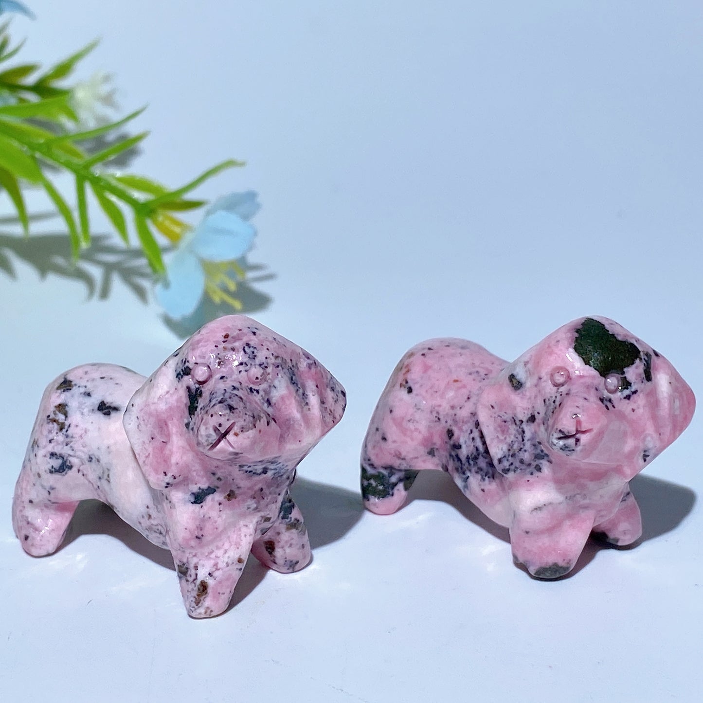 1.2"-1.5" Peru Rhodonite Animal Carvings Bulk Wholesale