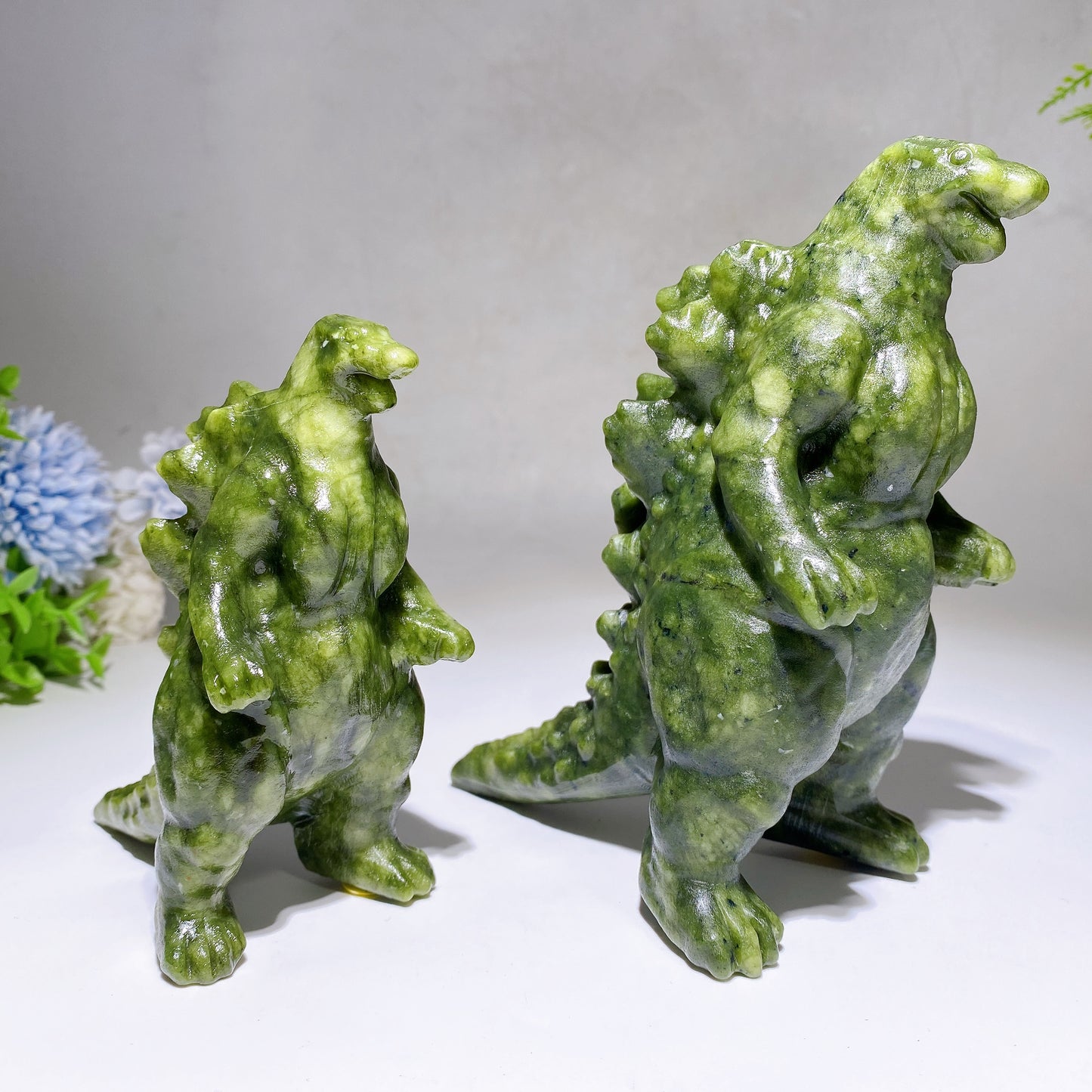 4.6"-5.9" Serpentine Godzilla Carving Crystal Healing Bulk Wholesale
