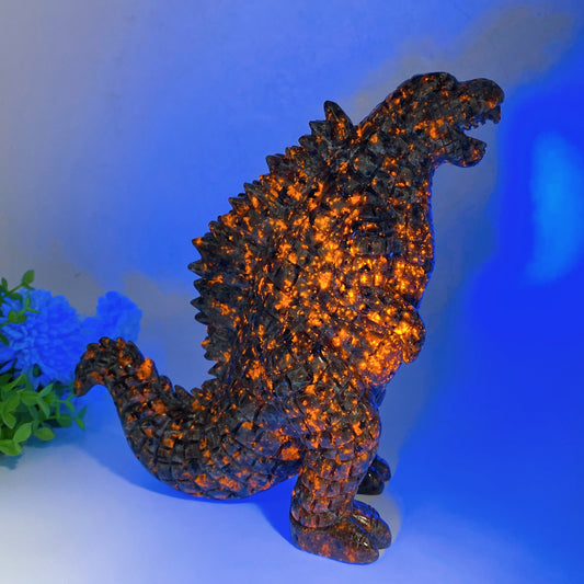 21cm Large Yooperlite Godzilla Carving Crystal Healing Bulk Wholesale