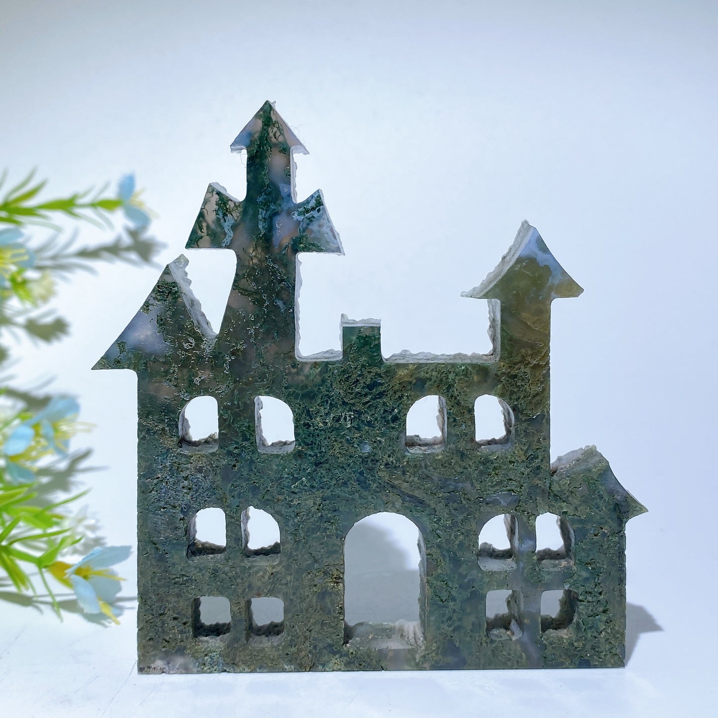 3.8" Mixed Crystal Castle House Carvings Bulk Wholesale