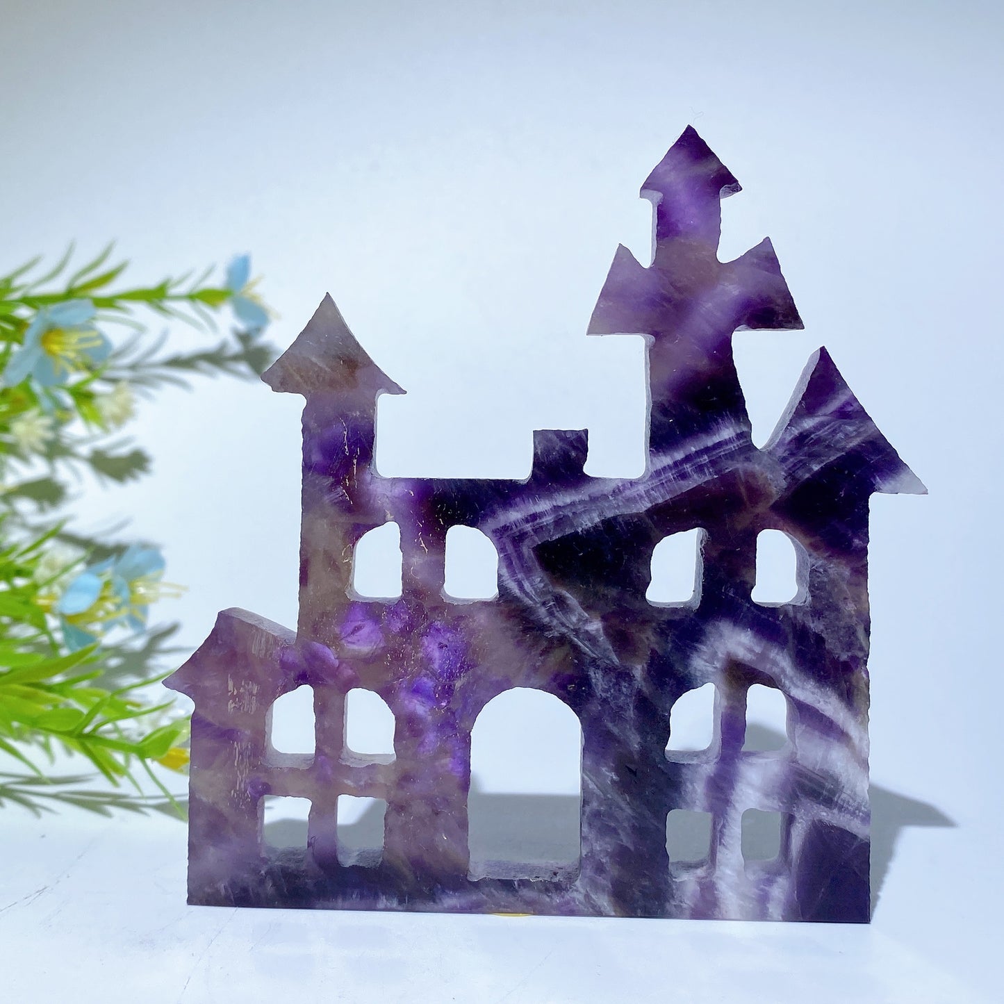 3.8" Mixed Crystal Castle House Carvings Bulk Wholesale