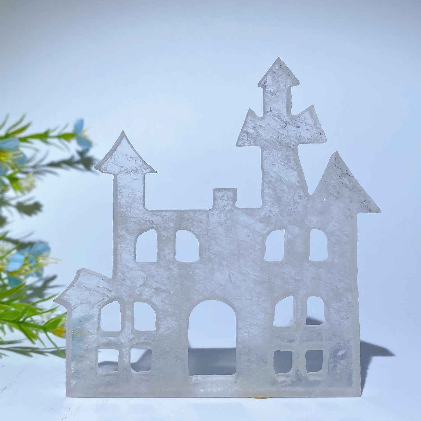 3.8" Mixed Crystal Castle House Carvings Bulk Wholesale