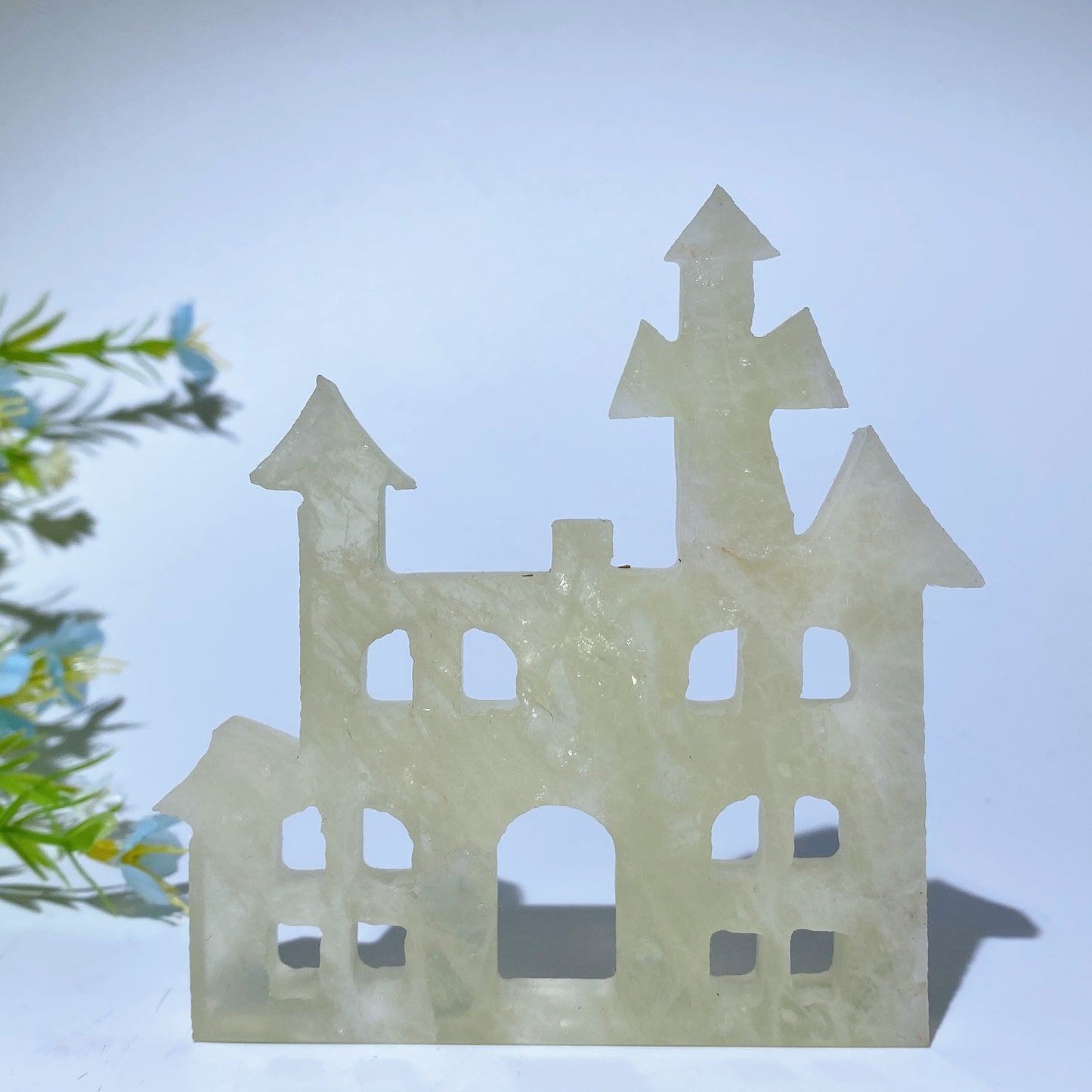 3.8" Mixed Crystal Castle House Carvings Bulk Wholesale