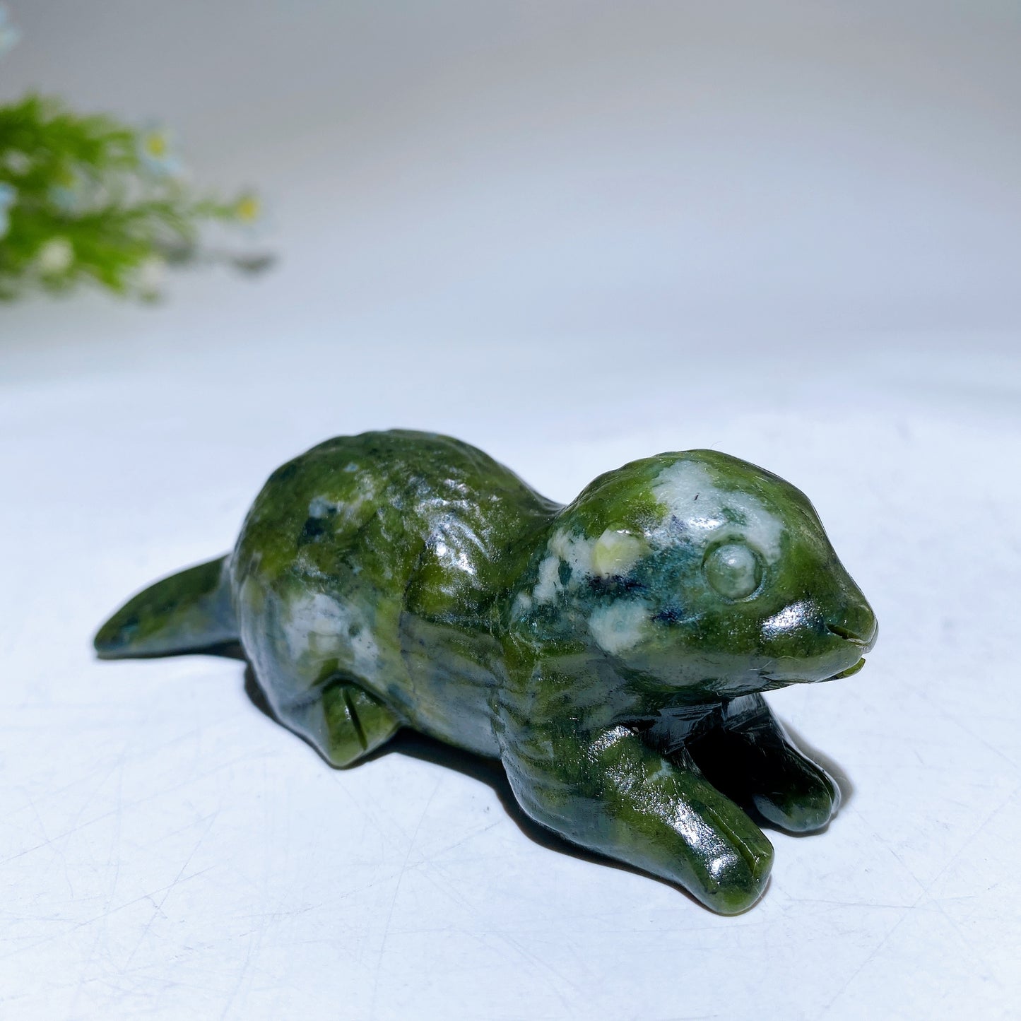 3.5" Natural Gemstone Crystal Beaver Carving  For Gift & Display Bulk Wholesale