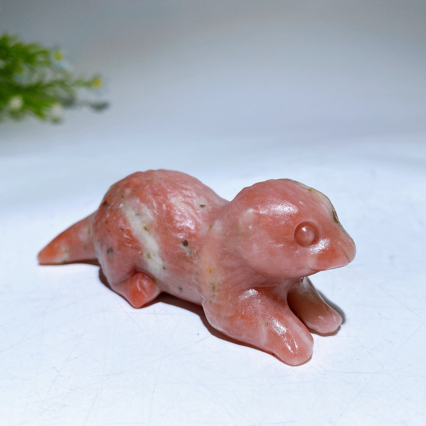 3.5" Natural Gemstone Crystal Beaver Carving  For Gift & Display Bulk Wholesale