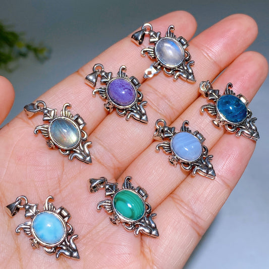 25mm Multi-Material Natural Crystal Pendant Crystal Healing Bulk Wholesale