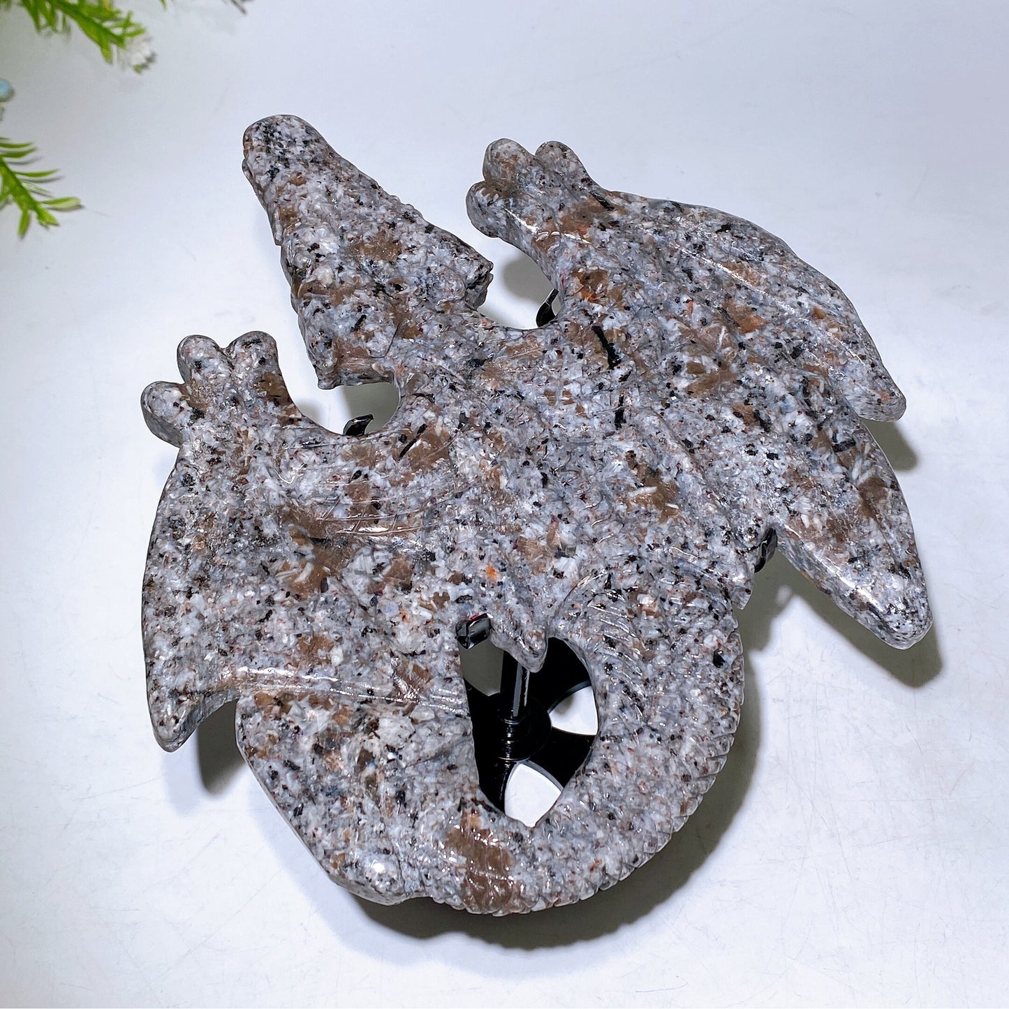 19cm Natural Agate Yooperlite Dragon Carving with Stand Crystal Healing Bulk Wholesale