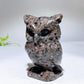 3.1" Natural Black Obsidian Yooperlite Owl Carving Wholesale