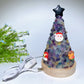 17.5cm Crystal Chips Christmas Tree Shape Lamp with Wooden Base