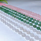 38cm Natural Crystal Drilled Donut Shape String Crystal Healing Bulk Wholesale