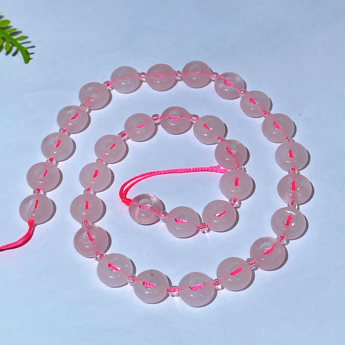 38cm Natural Crystal Drilled Donut Shape String Crystal Healing Bulk Wholesale