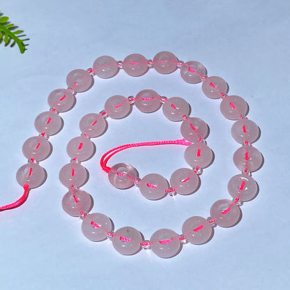 38cm Natural Crystal Drilled Donut Shape String Crystal Healing Bulk Wholesale