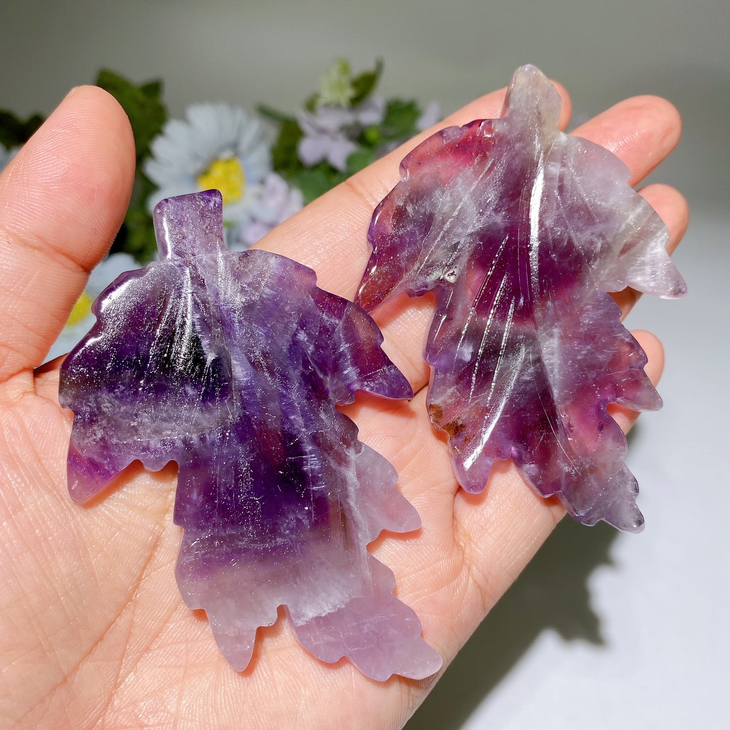 .0" Crystal leaf Carving Crystal Healing Bulk Wholesale