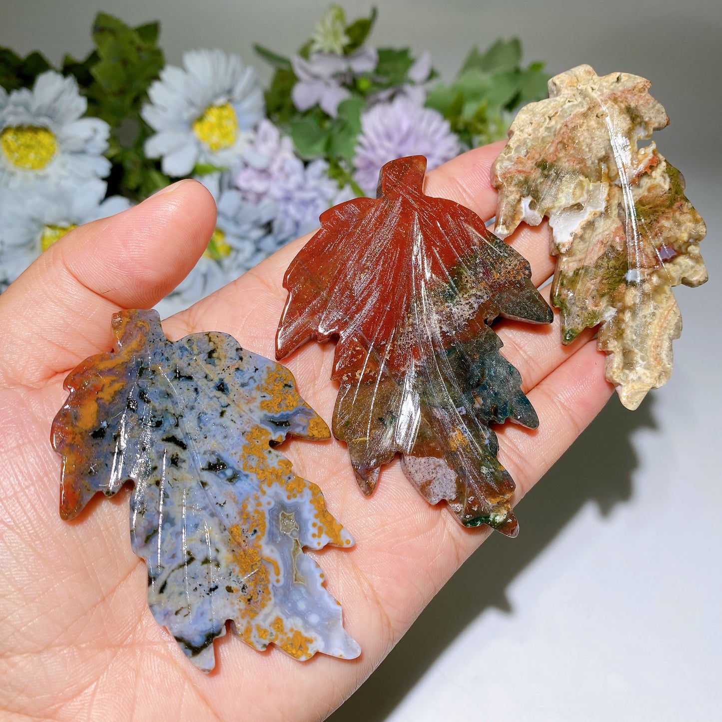 .0" Crystal leaf Carving Crystal Healing Bulk Wholesale