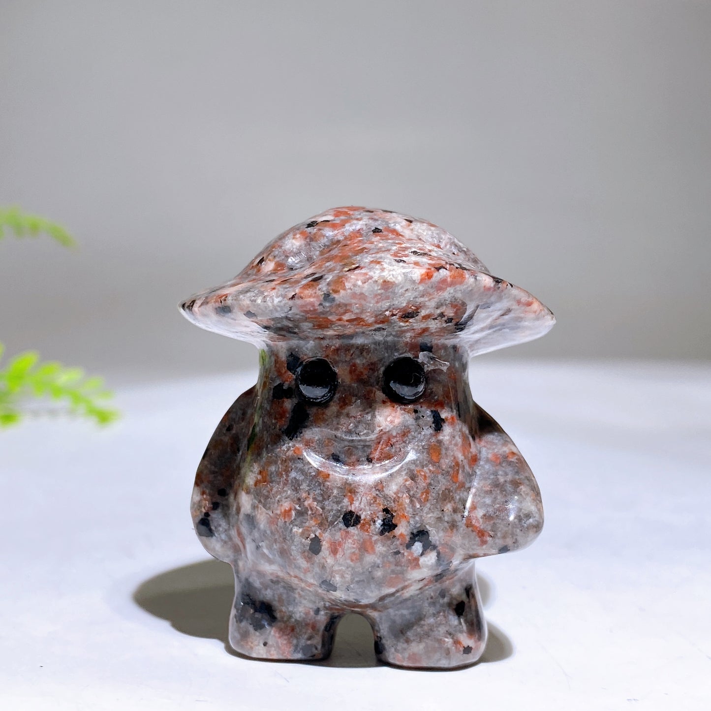 1.9" Mixed Crystal Mushroom Kid Carving Wholesale