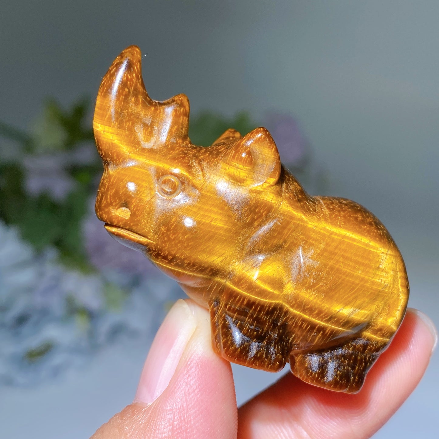 2.0" Crystal Rhinoceros Carving Crystal Healing Bulk Wholesale