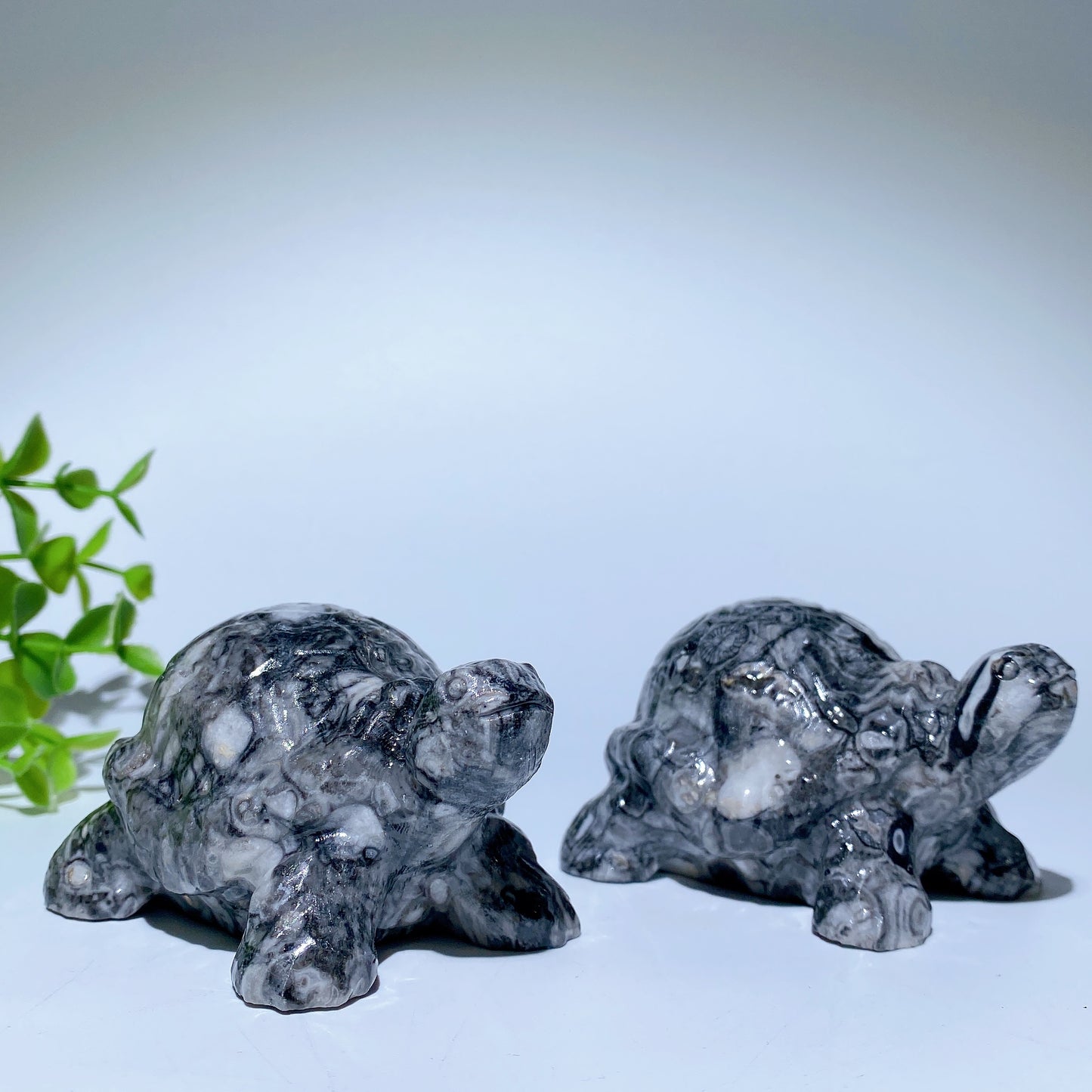 3.0" Fossil Stone Turtle Carvings Bulk Wholesale