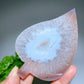 3.9" Druzy Agate Leaf Carvings Bulk Wholesale