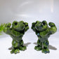 2.8" Natural Serpentine Musle Frog Carving Wholesale