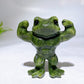 2.8" Natural Serpentine Musle Frog Carving Wholesale