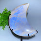 4.0"-5.5" Blue Flash Moon Carvings with Stand Bulk Wholesale