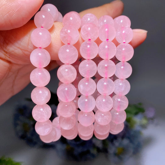 10mm Dark Rose Quartz Bracelet Crystal Healing Bulk Whoelsale