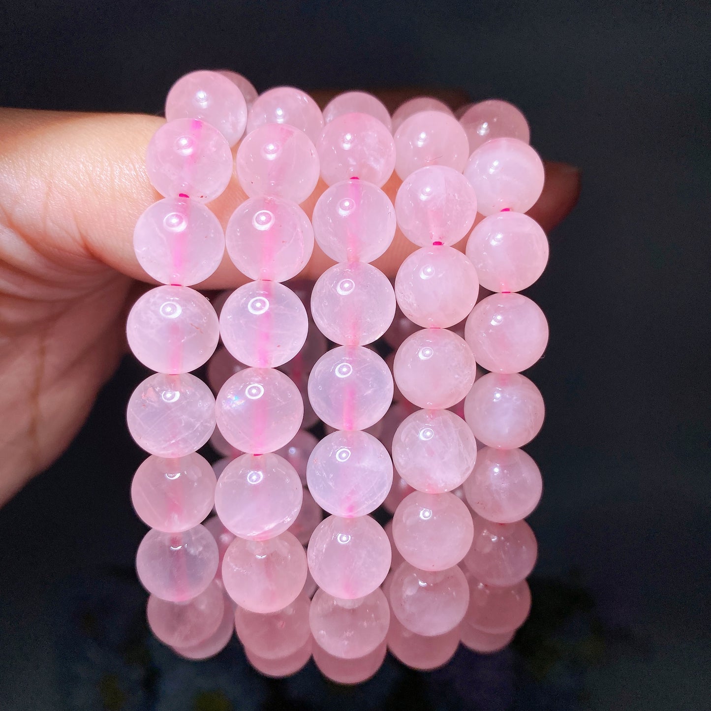 10mm Dark Rose Quartz Bracelet Crystal Healing Bulk Whoelsale