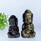 2.4"-2.9" Silvetr Obsidian Golden Obsidian Buddha Carvings Bulk Wholesale