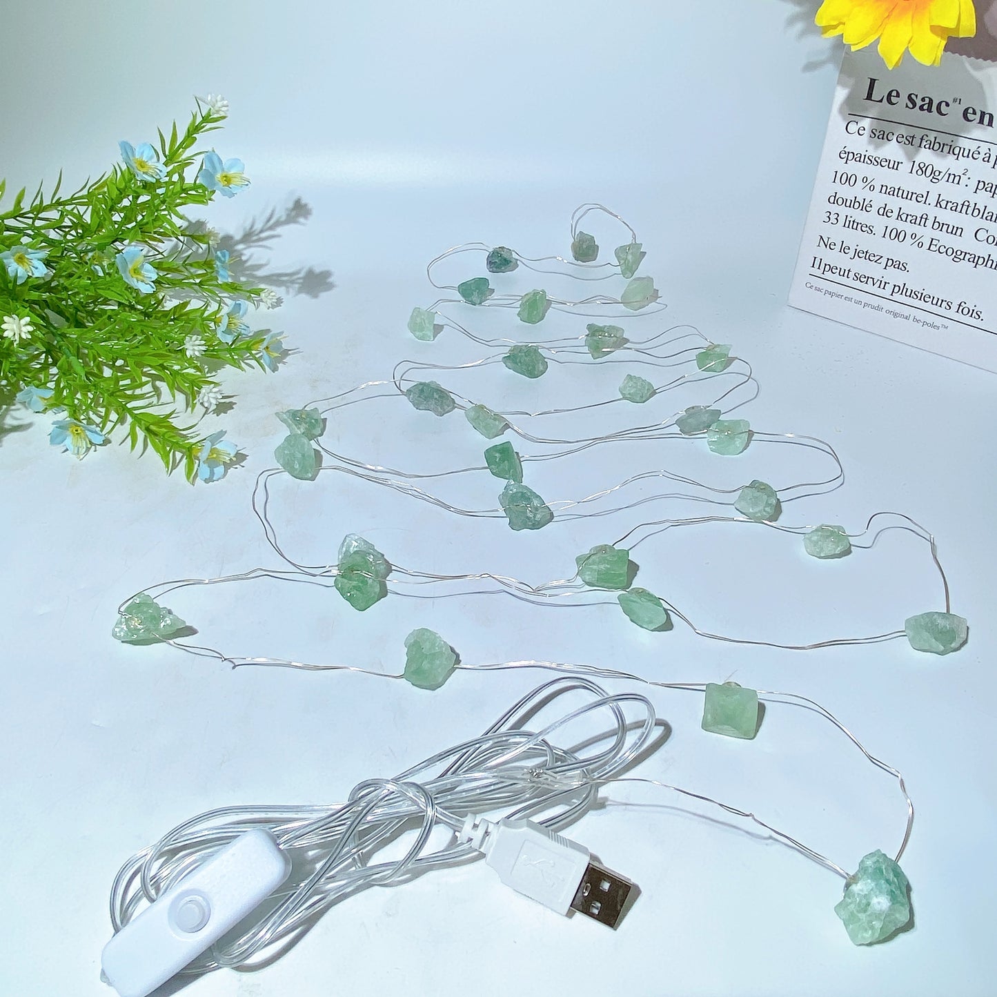 Raw Crystal LED Light String for Christmas Decoration Bulk Whiolesale