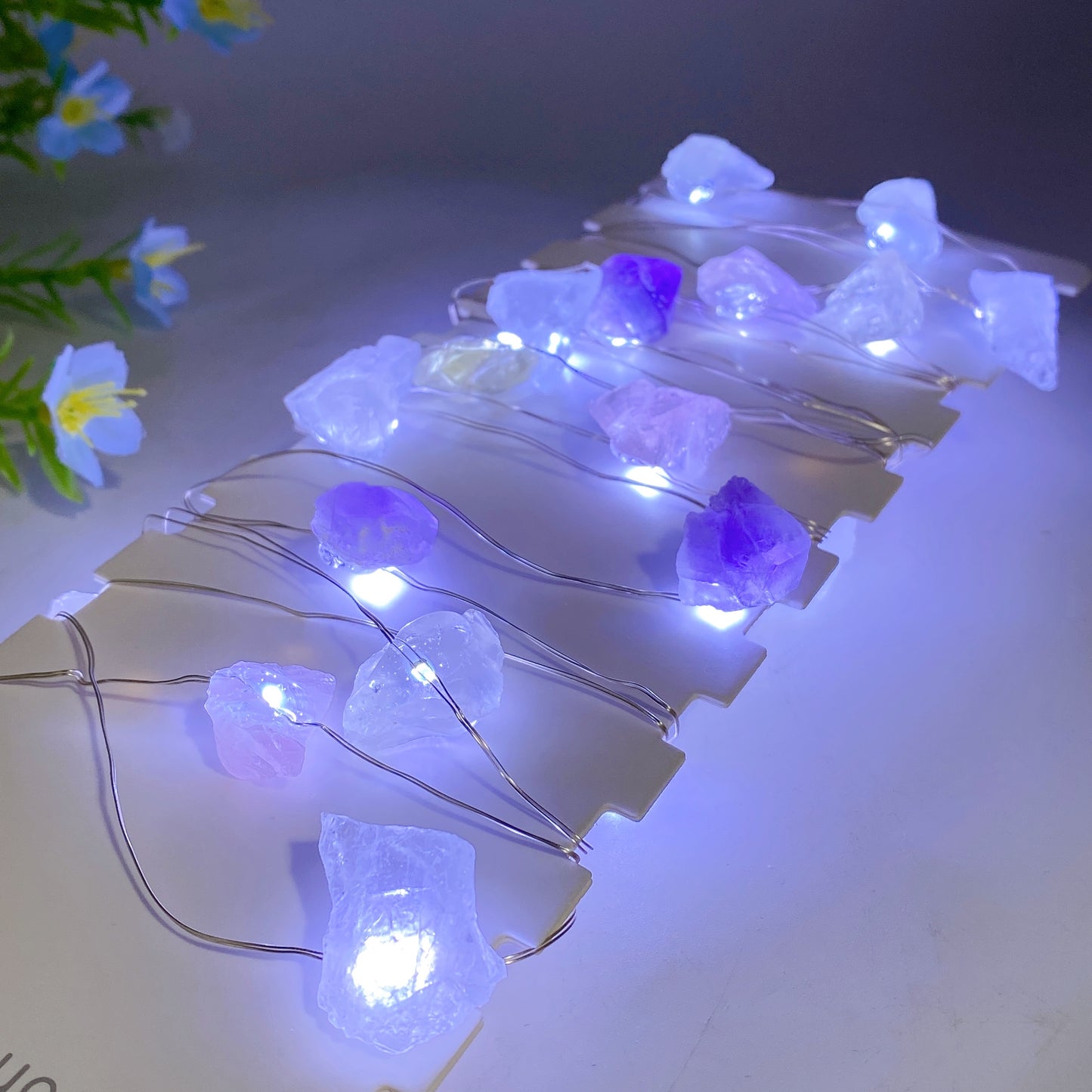 Raw Crystal LED Light String for Christmas Decoration Bulk Whiolesale