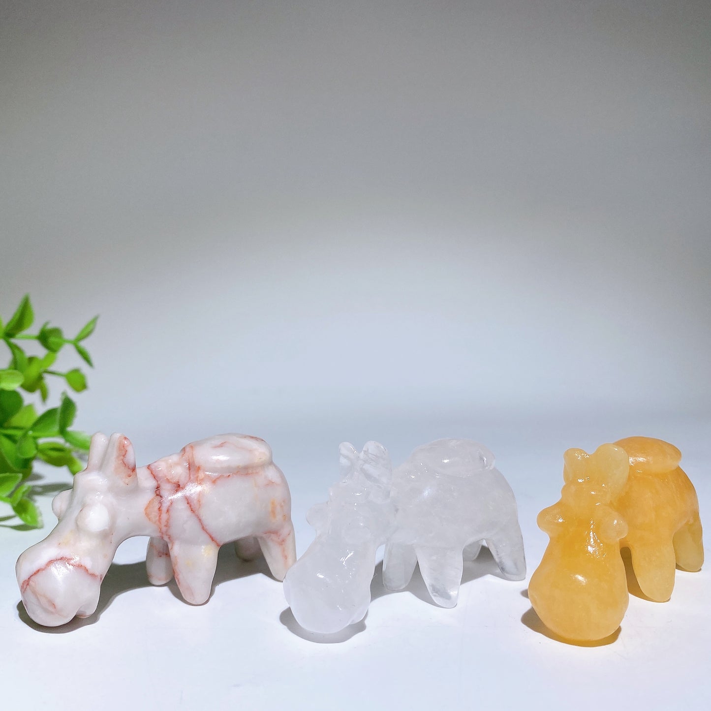 2.3" Mixed Crystal Donkey Carvings Bulk Wholesale