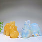 2.3" Mixed Crystal Donkey Carvings Bulk Wholesale