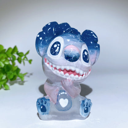 3.6“ Selenite Stitch Carvings with Painting Bulk Wholesale