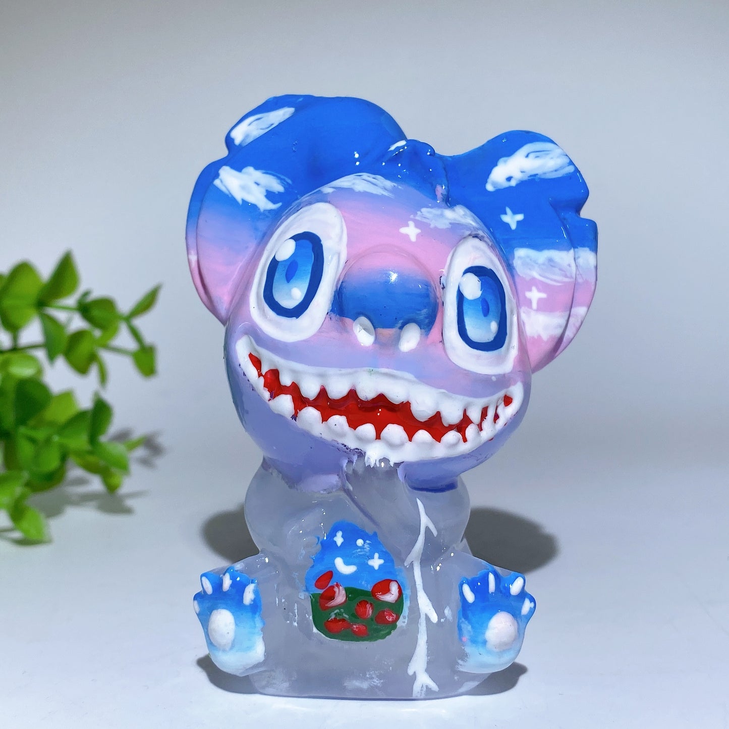 3.6“ Selenite Stitch Carvings with Painting Bulk Wholesale