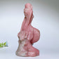 6.9" Pink Jade Mermaid Carvings Bulk Wholesale