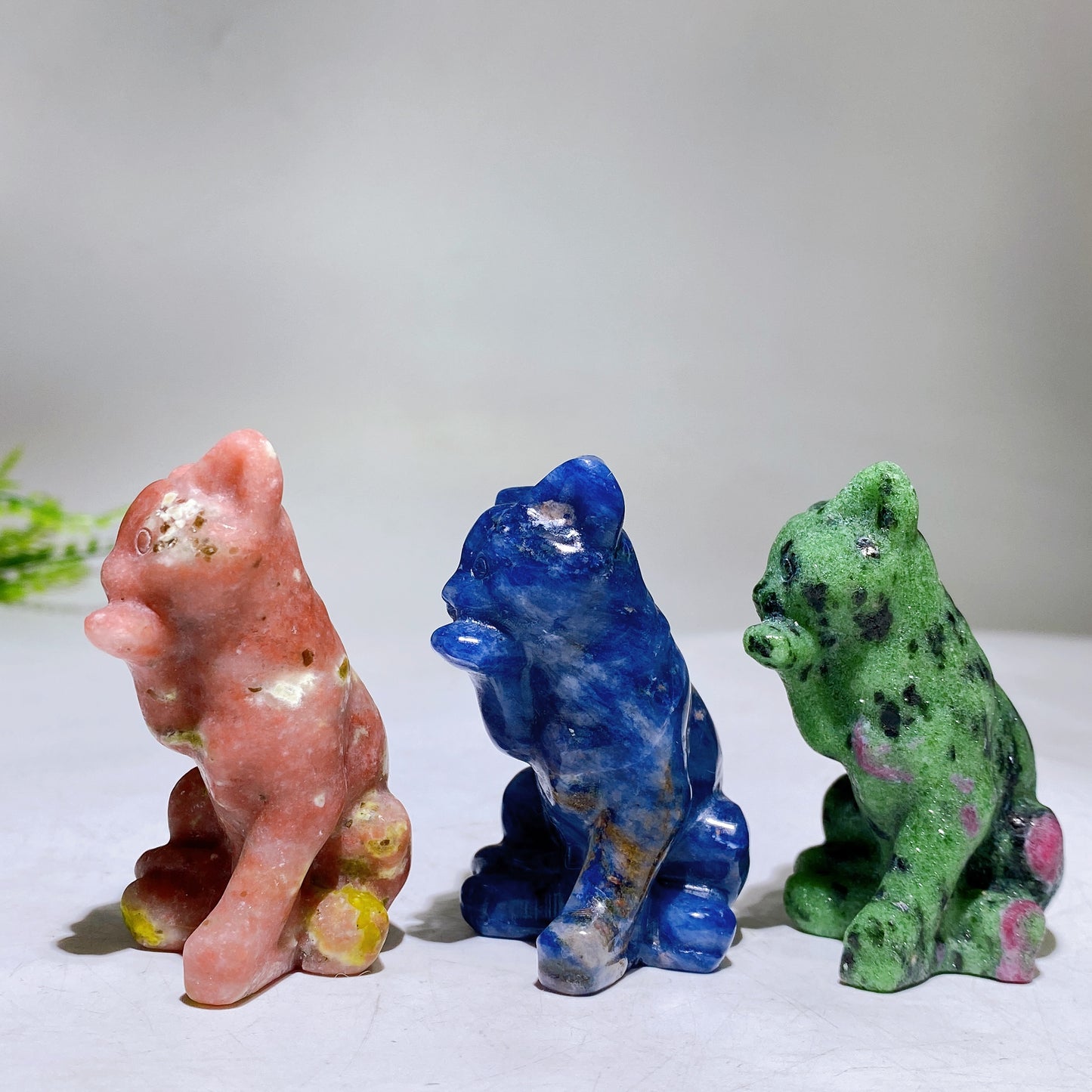 2.5" Natural Crystal Cat Carving Wholesale