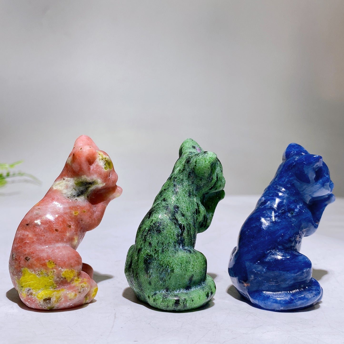 2.5" Natural Crystal Cat Carving Wholesale