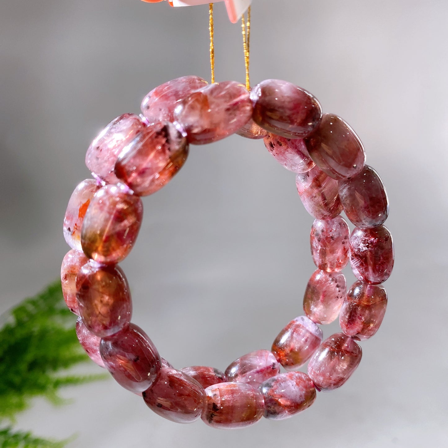 10mm Natural Auralite 23 Barrel Bracelet Wholesale