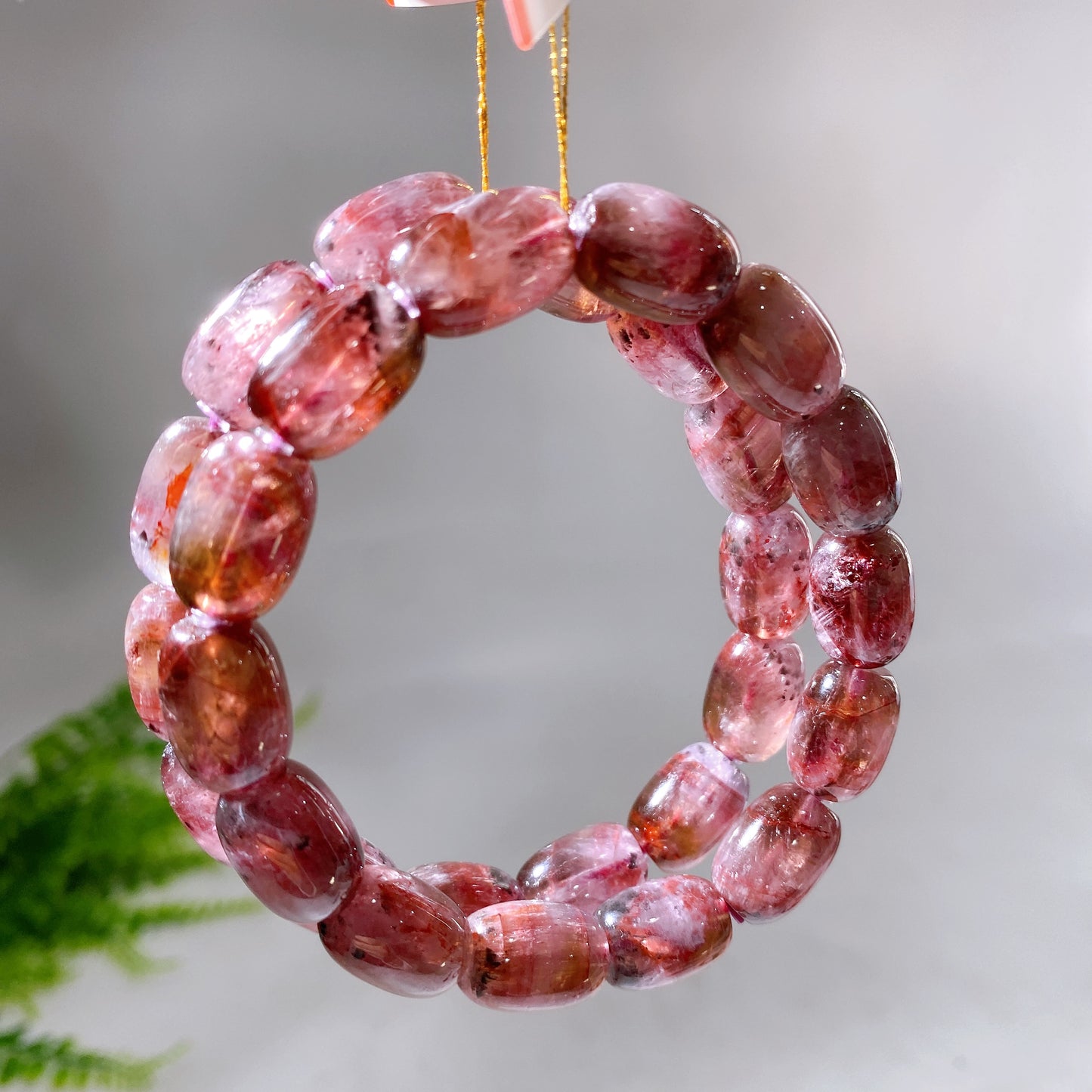 10mm Natural Auralite 23 Barrel Bracelet Wholesale
