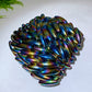 Aura Rainbow Magnetic Hematite Elliptical Zinger Snake Egg Crystal Wholesale